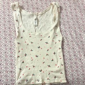 Skims Mistletoe Ribbed Tank Top